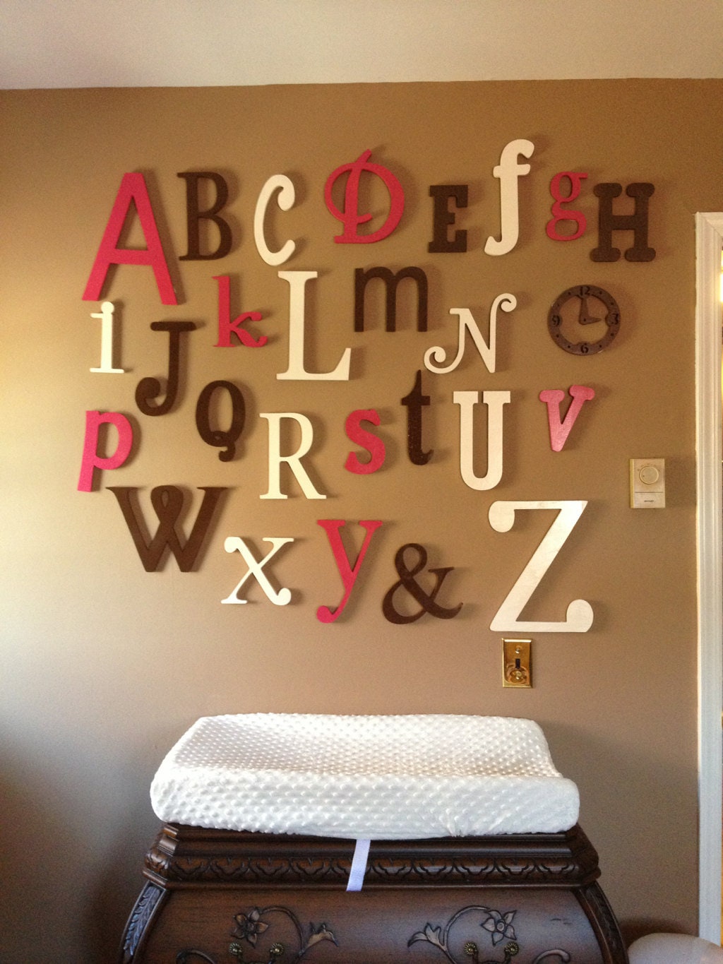ON SALE Painted Wooden Alphabet Letters Wooden Wall Letter