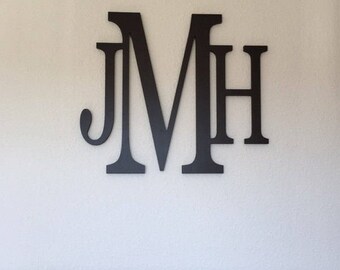 Wooden Monogram Initials - Wall hanging letters for nursery decor or bedroom, wood cut out letters, wooden sign