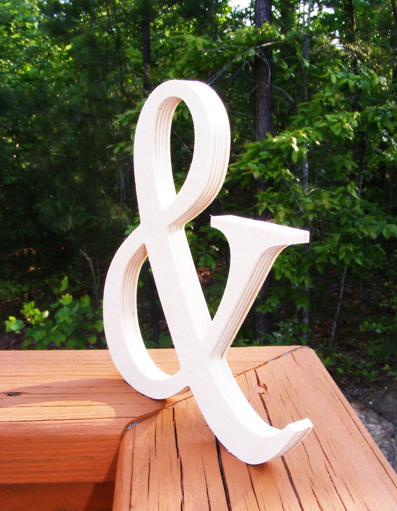 12/14/16 Wooden Ampersand Sign UNPAINTED Photography Wedding Decor Tying Knots Engagement Party Photography prop Anniversary Decor image 3