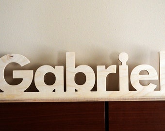 Wooden Name Sign - Wood Word Sign - Custom Word Sign - Free Standing Letter Sign - Wall Letter Sign - Wooden Letter for Nursery