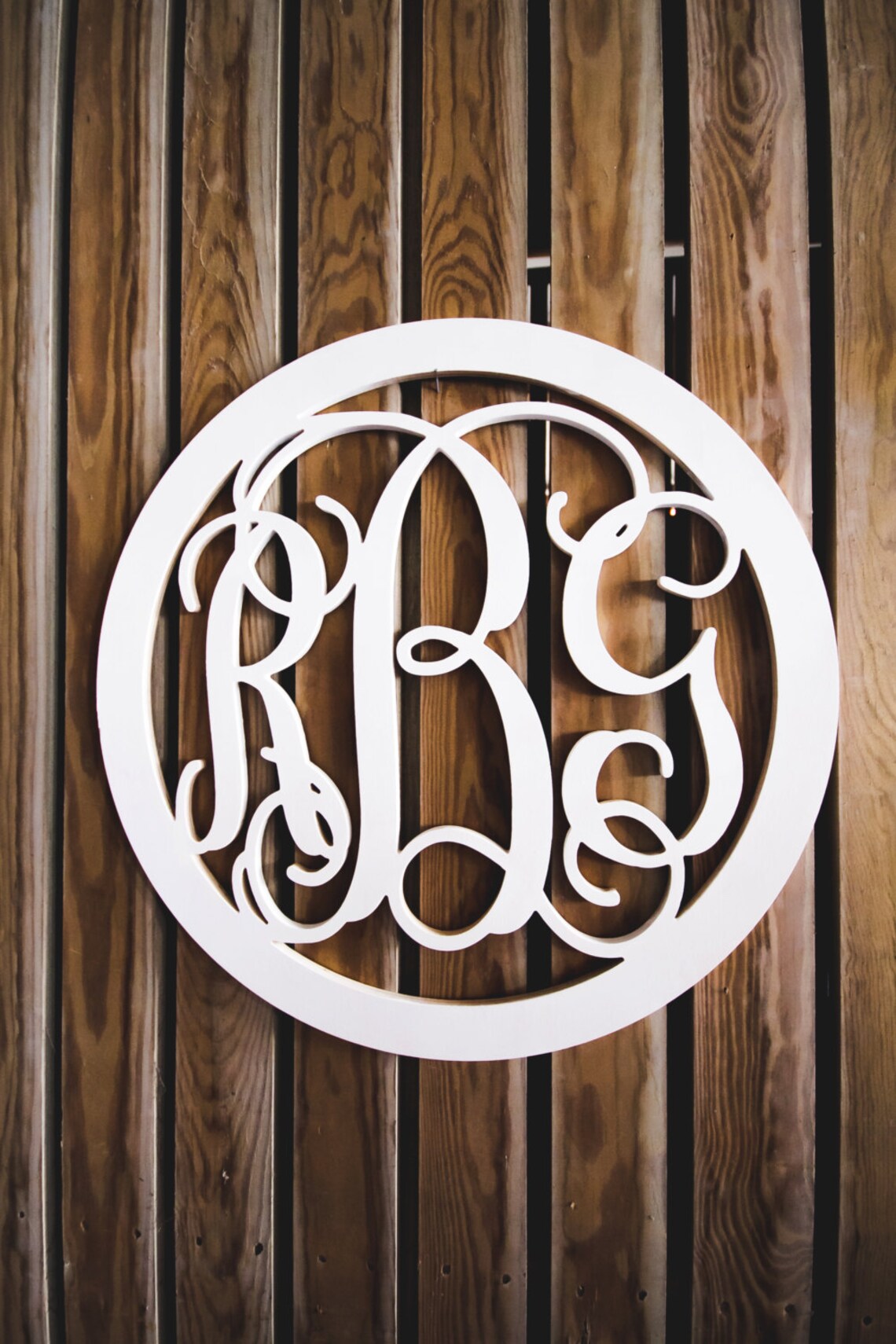 Vine Script Monogram- Wooden Monogram- Wall Hanging -nursery Monogram ...