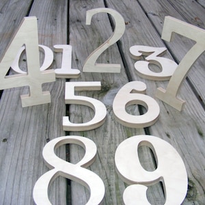 Wood Numbers- Wedding Table Numbers - Birthday Decor / Wedding Decor / Room Nursery Decor - ship next day