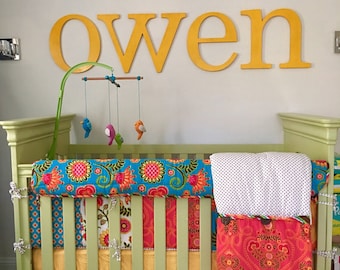16" Baby Nursery Letters - Wooden Letters Wall Decor - Baby Room Decor Wall Hanging Letters for Nursery - Painted Wooden Name