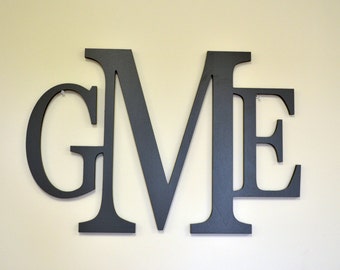 Home Decor, Wooden Monogram Wall Hanging Letters, Wall Art, Initial monogram, Painted, Wedding Decor