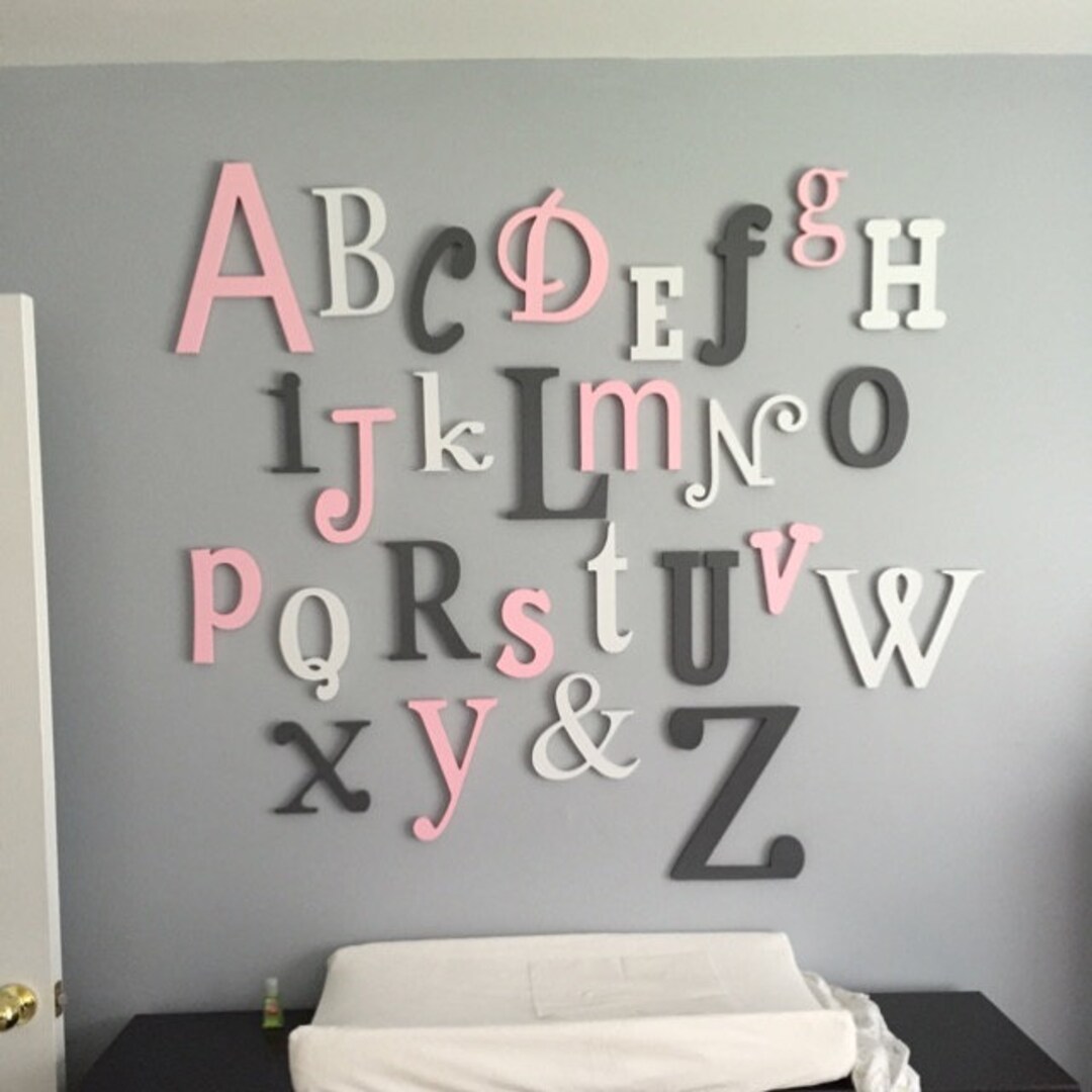 Fast Shipping Unfinished Wooden Alphabet Letters Set 