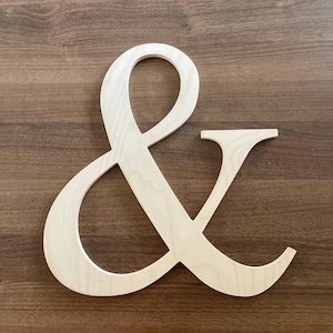 Wooden Ampersand Sign And UNPAINTED Photography Bride and Groom - Wedding Decor Tying Knots Engagement Party Backdrop - Anniversary Decor