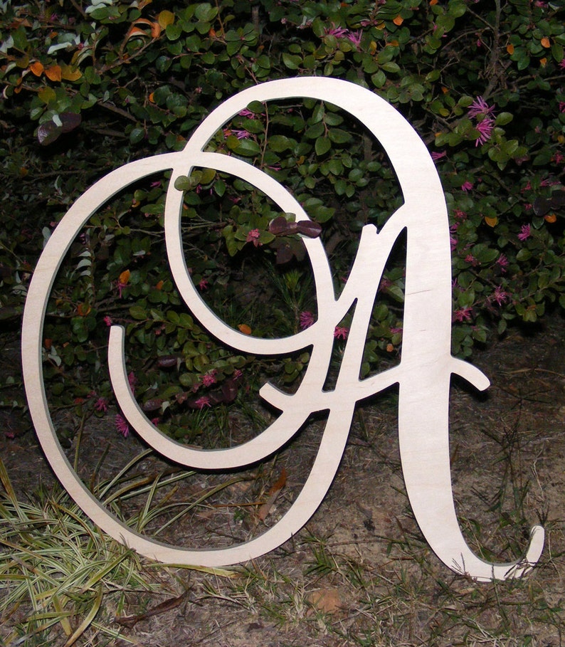 12 Large Wooden Wall Letters Monogram Letters Wedding Decor Letters image 1