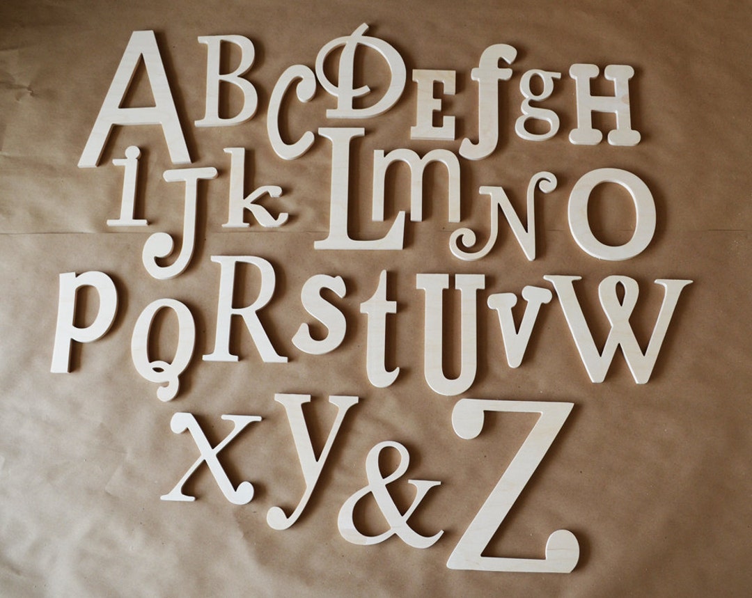 Unfinished Wood Alphabet Letters Cutout Uppercase Set - 3  Inches Tall - 26 Count : Arts, Crafts & Sewing