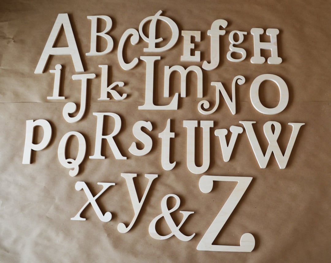 Fast Shipping Unfinished Wooden Alphabet Letters Set Wooden Letter