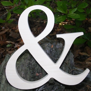 12/14/16 Wooden Ampersand Sign UNPAINTED Photography Wedding Decor Tying Knots Engagement Party Photography prop Anniversary Decor image 1