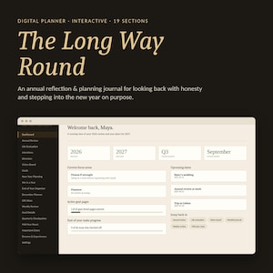 Annual Review Web App, Yearly Planner, Vision Board, Goal Tracker (HTML File)