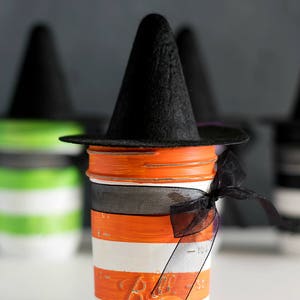 Witch Mason Jars Witch Hat Mason Jars Halloween Mason Jars image 2