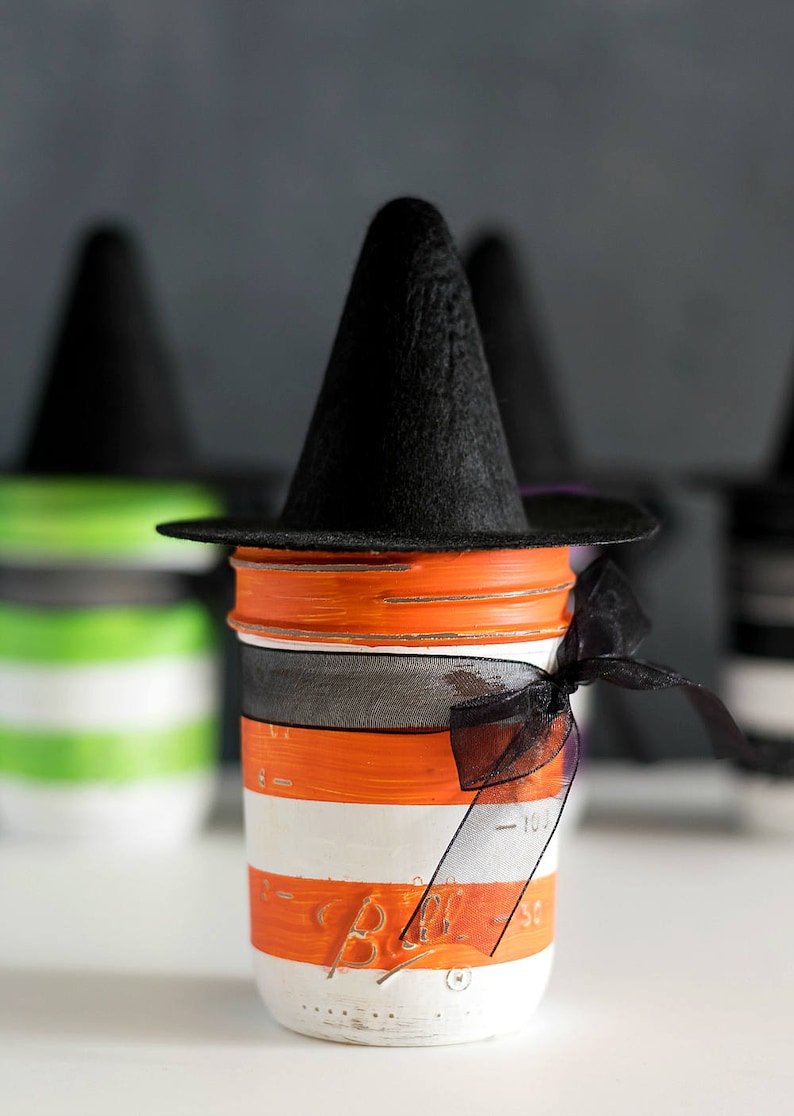 Witch Mason Jars Witch Hat Mason Jars Halloween Mason Jars Bild 2