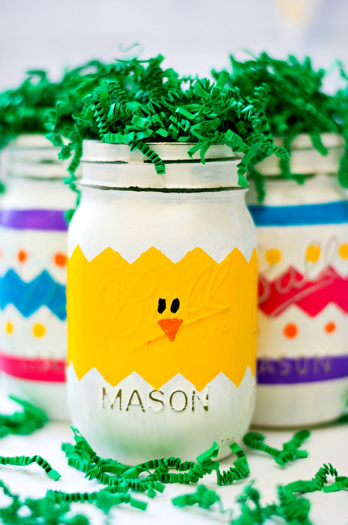 Easter Mason Jars Painted Distressed Easter Mason Jars Etsy