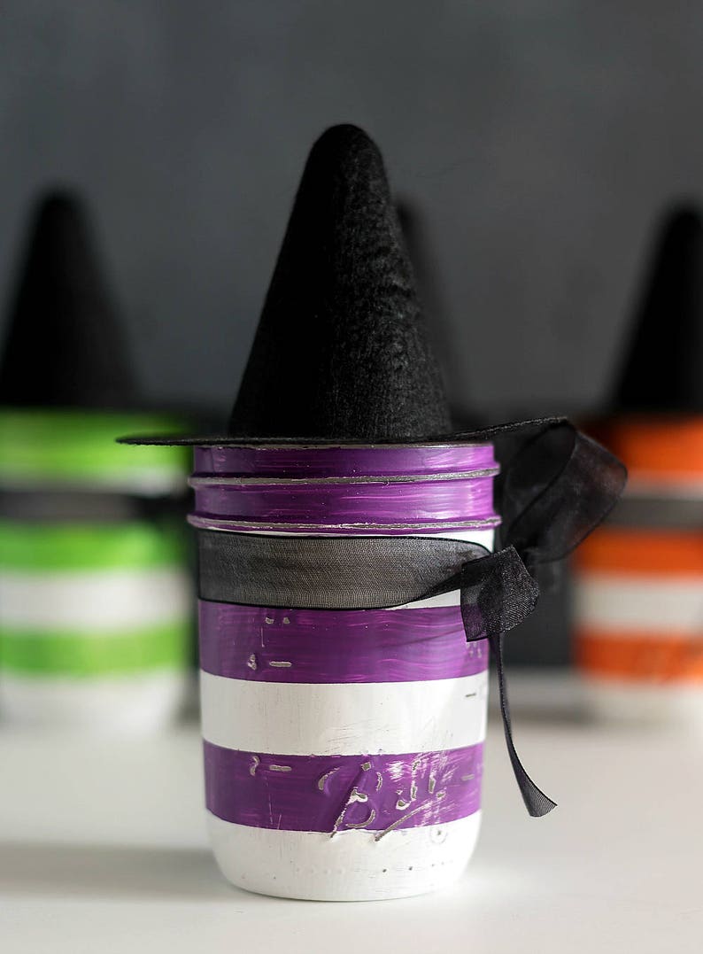 Witch Mason Jars Witch Hat Mason Jars Halloween Mason Jars Bild 5