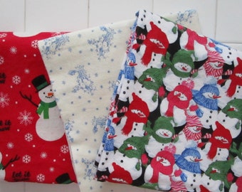 Snowman Baby Blanket Winter Theme Cotton Flannel Baby Receiving Swaddling Blanket Throw Winter Baby Snowfall Christmas baby or Birthday Gift