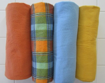 Flannel Baby Blankets Fall BlueSky Pumpkin Spice Golden Yellow Autumn Plaid Swaddling Receiving Blanket Toddler Throw Fall Theme Baby Shower