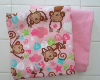 pink monkey security blanket