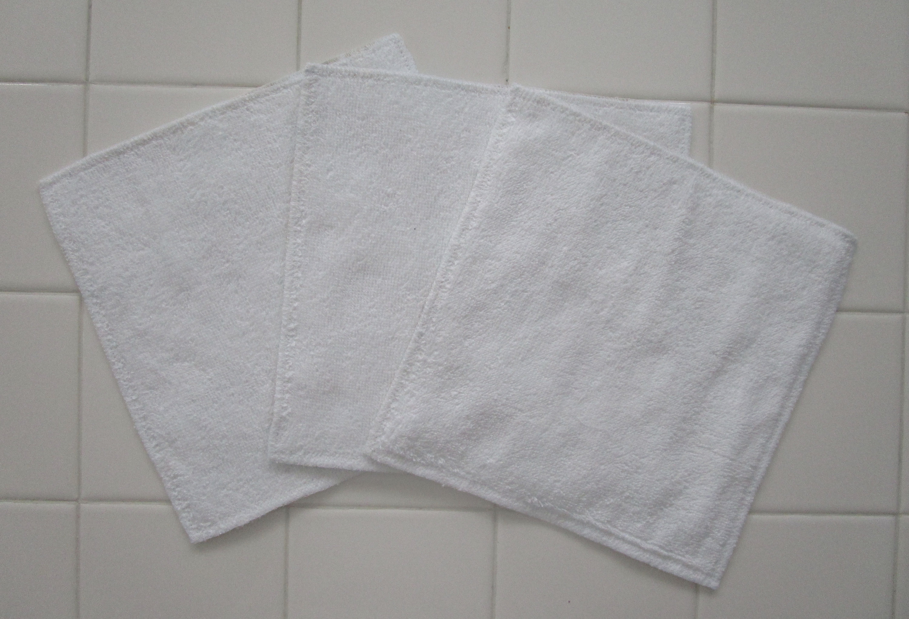 Washcloths 2 Ply Cotton Flannel Terry Cloth 8x 8 Etsy