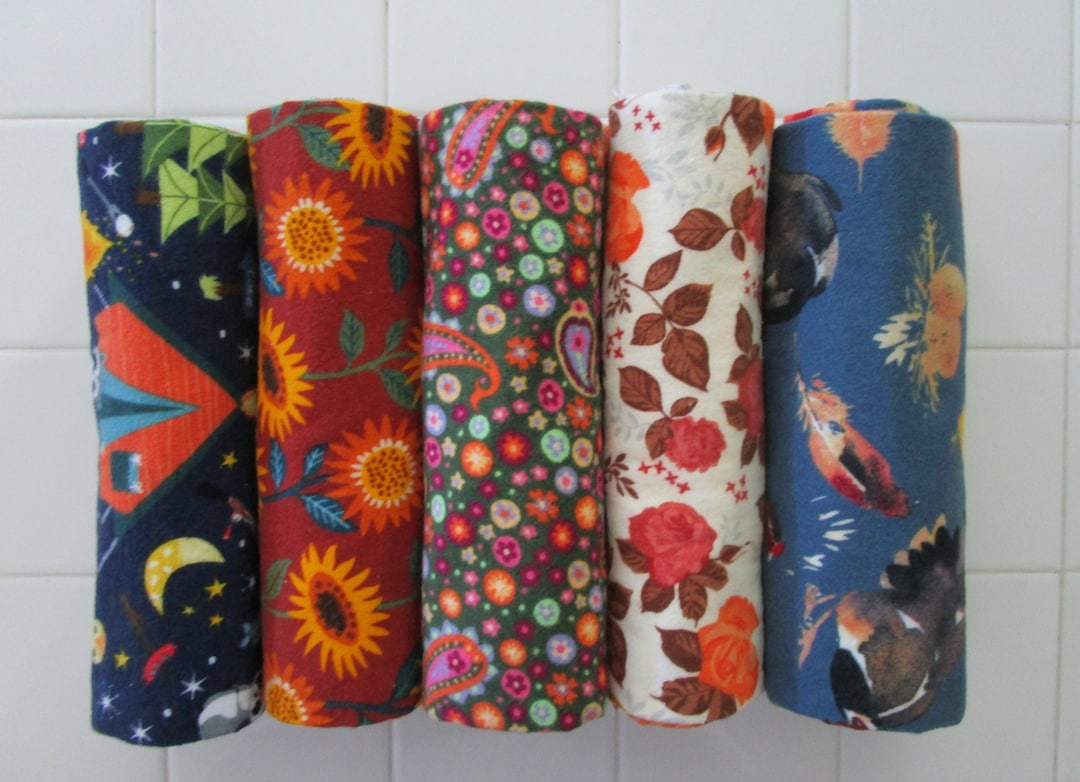 Flannel Baby Blankets Chicken Coop Autumn Floral Fall Paisley Etsy