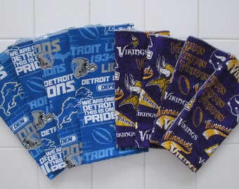 Detroit Lions Minnesota Vikings NFL Cloth Dinner Napkins Tailgating Football Party Sunday Football Birthday Host/Hostess Housewarming Gift