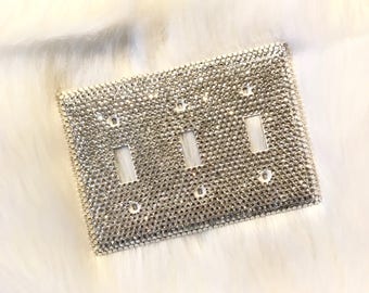 Items Similar To Bling Light Switch Plate Set Crystal