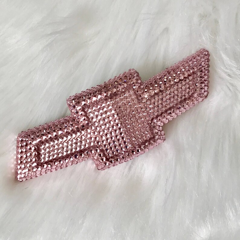 Bling car emblem pink crystal chevy emblem bling auto parts Etsy