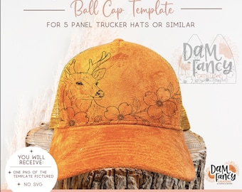 Brandvorlage für Baby Buck – Digitale Brandvorlage für Hüte – Trucker-Hut – Baseballkappe – Breitkrempiger Hut – Pyrographie-PNG