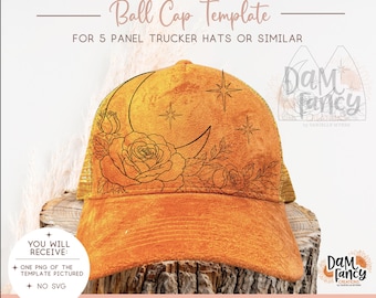 Vorlage für himmlisches Brennen – Digitale Vorlage für Hutverbrennung – Trucker-Cap – Baseballkappe – Breitkrempige Kappe – Pyrographie-PNG