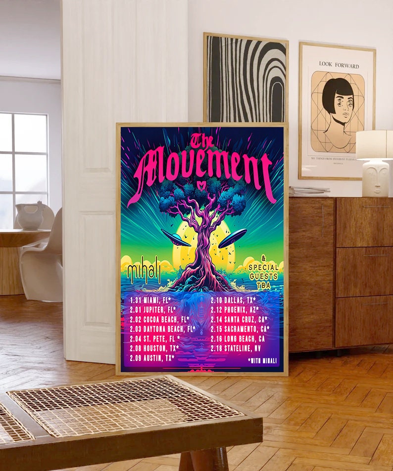 The Movement Spring 2024 Tour Poster, Music Poster Home Decor Etsy