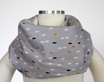 100% Organic Cotton (Gray Gold Glint) SCABIB scarf/bib for children