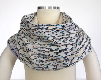 100% Organic Cotton (Blue Pink Mythos) SCABIB scarf/bib for children