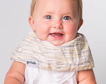 Modern Bib (Natural Sediment) All in One Scarf & Bib "Scabib for babies or toddlers