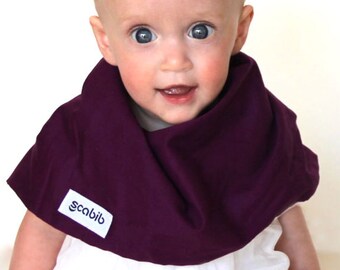 Modern Bib (Berry) All in One Scarf & Bib "Scabib for babies or toddlers