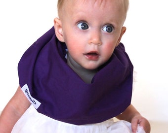 Modern Bib (Purple) All in One Scarf & Bib "Scabib for babies or toddlers
