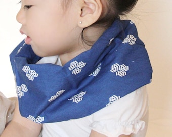 Modern Bib (Blue Fragment) All in One Scarf & Bib "Scabib" TM for babies or toddlers