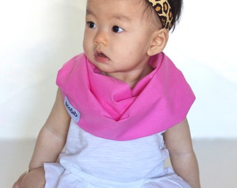 Modern Bib (Candy Pink) All in One Scarf & Bib "Scabib" TM for babies or toddlers