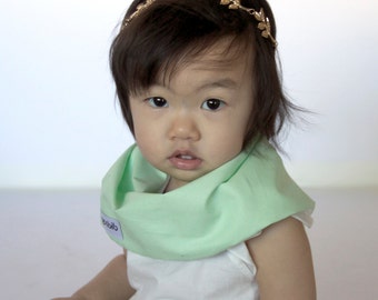 Modern Bib (Mint) All in One Scarf & Bib "Scabib for babies or toddlers