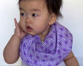 Modern Bib (Violet Ogee) All in One Scarf & Bib "Scabib for babies or toddlers