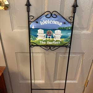 9Hx12W Hand painted sign, Personalized Slate, garden sign, Adirondack chairs, Nautical Slate Sign, Decorative sign, wedding gift, under 50 image 6