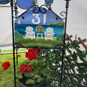 9Hx12W Hand painted sign, Personalized Slate, garden sign, Adirondack chairs, Nautical Slate Sign, Decorative sign, wedding gift, under 50 image 4