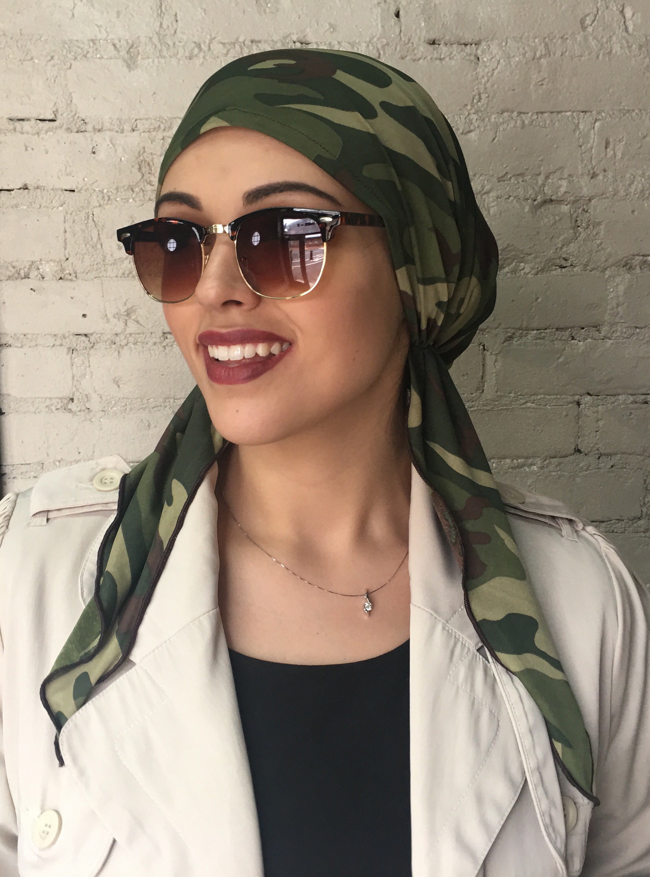 Fashion Hair Wrap Hat | Camouflage Army Gear Headscarf