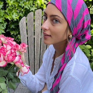 Gift For Nurse Doctor Hospital Patient Pre Tied Bandana Head Wrap Hijab Tichel Durag to Cover and Conceal Hair. Made in USA