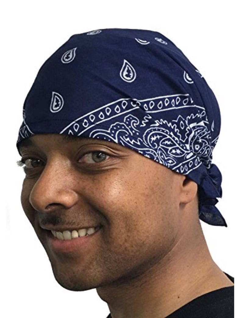 Bandana Scrub Hat Cap For Hospital Doctor Nurse Surgeon Blue Etsy