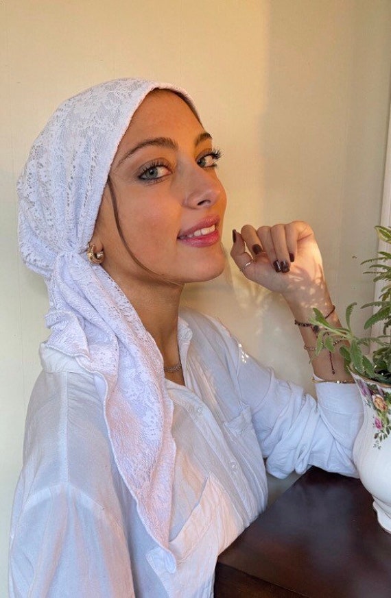 Pretied Head Scarf Non-Slip Women Stylish Jewish Head Coverings Scarf Pretied Head Scarf for Women Lightweight Pretied Bandana  main image 4