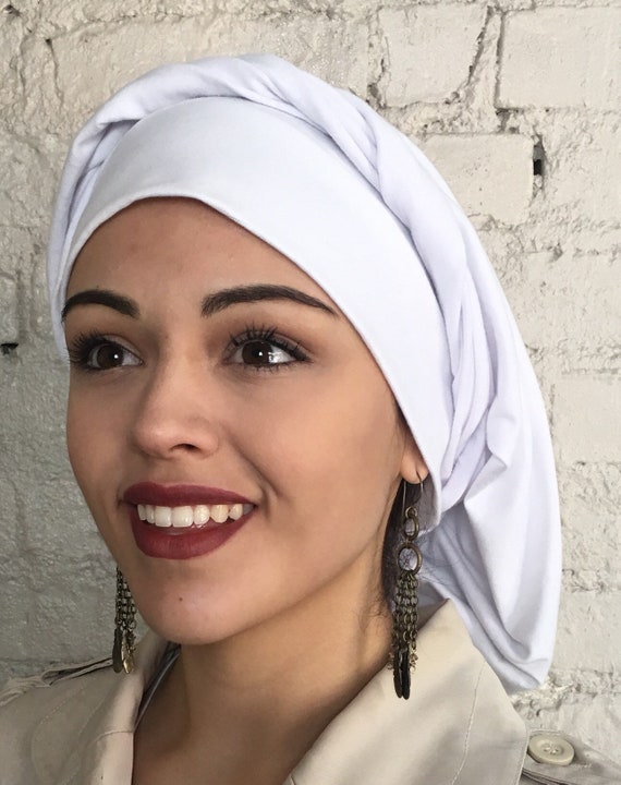 White Hair Wrap Head Covering for Church Tichel Snood for - Etsy Sweden White Hair Wrap Head Covering for Church Tichel Snood for - Etsy Sweden