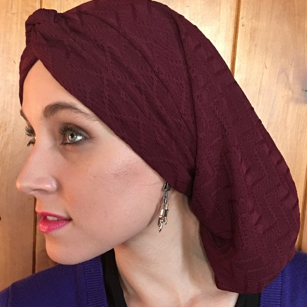 Premium Turban Head covering For Women | Snood | Renaissance Style Clothing | Modern Hijab | Durag Hat Hijab Tichel Hair Scarf | Made in USA