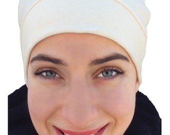 Chapeau en coton biologique écologique pour infirmière médecin | Couvre-chef pour | de chimio Bonnet de nuit de sommeil pour les patients atteints de cancer | Chapeau de mode fabriqué aux États-Unis