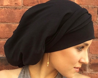 Yoga-haarhoes | Hoofddoek voor dames | Mode haarwikkel | Sjaal om haar te verbergen |  Verstelbare hijab snood tichel tulband | Gemaakt in de VS