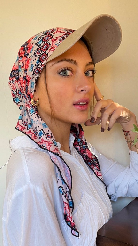 Brim Colorful Sun Hat Visor Scarf 